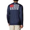 Columbia Men’s Terminal Tackle PFG Fish Flag Long Sleeve(Collegiate Navy/White Alaska Fish)