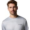 Columbia Men’s Terminal Tackle PFG Fish Flag Long Sleeve(Cool Grey/Black Bass Lures)