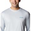 Columbia Men’s Terminal Tackle PFG Fish Flag Long Sleeve(Cool Grey/Deep Marine Trout Flies)