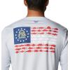 Columbia Men’s Terminal Tackle PFG Fish Flag Long Sleeve(Cool Grey/Ga Fish)