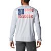 Columbia Men’s Terminal Tackle PFG Fish Flag Long Sleeve(Cool Grey/Ga Fish)