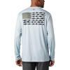 Columbia Men’s Terminal Tackle PFG Fish Flag Long Sleeve(Cool Grey/Sorbet)