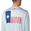 Columbia Men’s Terminal Tackle PFG Fish Flag Long Sleeve(Cool Grey/Tx Fish)