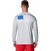 Columbia Men’s Terminal Tackle PFG Fish Flag Long Sleeve(Cool Grey/Vivid Blue)