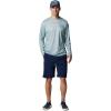 Columbia Men’s Terminal Tackle PFG Fish Flag Long Sleeve(Crushed Blue/Faded Peach Trout + Flies)
