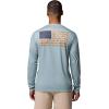 Columbia Men’s Terminal Tackle PFG Fish Flag Long Sleeve(Crushed Blue/Nocturnal)