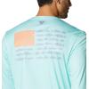 Columbia Men’s Terminal Tackle PFG Fish Flag Long Sleeve(Gulf Stream/Bright Nectar)