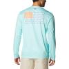 Columbia Men’s Terminal Tackle PFG Fish Flag Long Sleeve(Gulf Stream/Bright Nectar)