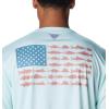 Columbia Men’s Terminal Tackle PFG Fish Flag Long Sleeve(Icy Morn/Canyon Blue)