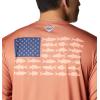 Columbia Men’s Terminal Tackle PFG Fish Flag Long Sleeve(Island Orange/Carbon Inshore Fish)