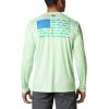 Columbia Men’s Terminal Tackle PFG Fish Flag Long Sleeve(Key West/Emerald Green)