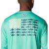 Columbia Men’s Terminal Tackle PFG Fish Flag Long Sleeve(Light Jade/Metal Inshore Fish)