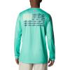 Columbia Men’s Terminal Tackle PFG Fish Flag Long Sleeve(Light Jade/Metal Inshore Fish)