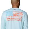 Columbia Men’s Terminal Tackle PFG Fish Flag Long Sleeve(Marine Light)