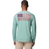 Columbia Men’s Terminal Tackle PFG Fish Flag Long Sleeve(Misty Jade/Dusty Purple)