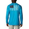 Columbia Men’s Terminal Tackle PFG Fish Flag Long Sleeve(Ocean Blue/Collegiate Navy Offshore Slam)