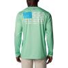 Columbia Men’s Terminal Tackle PFG Fish Flag Long Sleeve(Ocean Mint/Ocean Blue Offshore Slam)