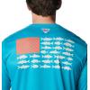 Columbia Men’s Terminal Tackle PFG Fish Flag Long Sleeve(Ocean Teal/Corange Inshore Slam)