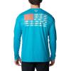 Columbia Men’s Terminal Tackle PFG Fish Flag Long Sleeve(Ocean Teal/Corange Inshore Slam)