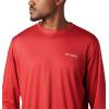 Columbia Men’s Terminal Tackle PFG Fish Flag Long Sleeve(Red Spark/White)