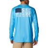 Columbia Men’s Terminal Tackle PFG Fish Flag Long Sleeve(Riptide/Collegiate Navy Offshore Slam)