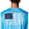 Columbia Men’s Terminal Tackle PFG Fish Flag Long Sleeve(Riptide/Collegiate Navy Offshore Slam)