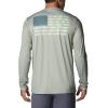 Columbia Men’s Terminal Tackle PFG Fish Flag Long Sleeve(Safari/Metal Alaska Fish)