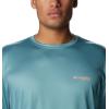 Columbia Men’s Terminal Tackle PFG Fish Flag Long Sleeve(Tranquil Teal/Mint Cay Trout Flies)