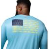 Columbia Men’s Terminal Tackle PFG Fish Flag Long Sleeve(Vintage Blue/Collegiate Navy)