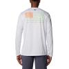 Columbia Men’s Terminal Tackle PFG Fish Flag Long Sleeve(White/Bright Nectar Mid Atlantic)