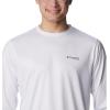 Columbia Men’s Terminal Tackle PFG Fish Flag Long Sleeve(White/City Grey Bass Lures)