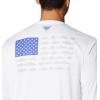 Columbia Men’s Terminal Tackle PFG Fish Flag Long Sleeve(White/Tanzanite)
