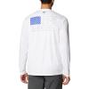 Columbia Men’s Terminal Tackle PFG Fish Flag Long Sleeve(White/Tanzanite)