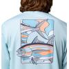 Columbia Mens Terminal Tackle PFG Fish Shine II Long Sleeve(Marine Light)