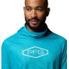 Columbia mens Pfg Super Terminal Tackle Vent Hoodie(Ocean Teal Aerials Fade)