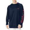 Collegiate Navy/Sunset Red Logo