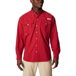Columbia Men’s PFG Bahama II Long Sleeve Fishing Shirt(Beet)