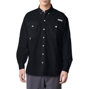 Columbia Men’s PFG Bahama II Long Sleeve Fishing Shirt(Black/Realtree Edge)