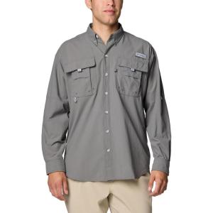 Columbia Men’s PFG Bahama II Long Sleeve Fishing Shirt(City Grey)