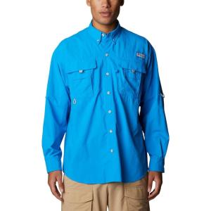 Columbia Men’s PFG Bahama II Long Sleeve Fishing Shirt(Compass Blue)