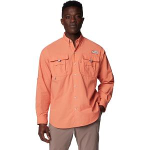 Columbia Men’s PFG Bahama II Long Sleeve Fishing Shirt(Faded Peach)