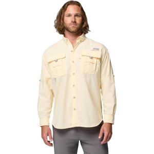 Columbia Men’s PFG Bahama II Long Sleeve Fishing Shirt(Lemon Wash)