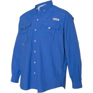 Columbia Men’s PFG Bahama II Long Sleeve Fishing Shirt(Marine Blue)