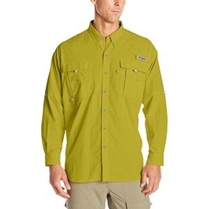 Columbia Men’s PFG Bahama II Long Sleeve Fishing Shirt(Mineral Yellow)