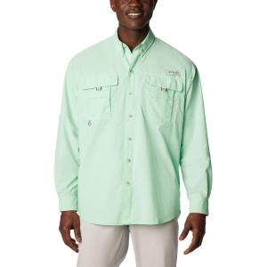 Columbia Men’s PFG Bahama II Long Sleeve Fishing Shirt(Mint Cay)