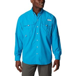 Columbia Men’s PFG Bahama II Long Sleeve Fishing Shirt(Pool)