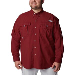 Columbia Men’s PFG Bahama II Long Sleeve Fishing Shirt(Red Jasper)