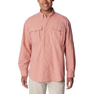 Columbia Men’s PFG Bahama II Long Sleeve Fishing Shirt(Sandalwood Pink)
