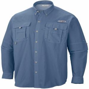 Columbia Men’s PFG Bahama II Long Sleeve Fishing Shirt(Steel)