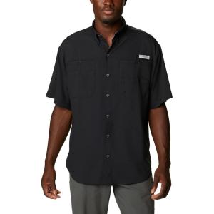 Columbia Men’s PFG Tamiami II Short Sleeve Shirt(Black/Realtree Edge)